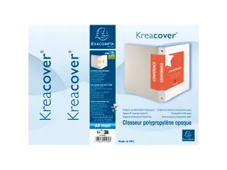 Ringmap A4 Maxi 4 ringen 30mm Personaliseerbaar PP Wit Kreacover - 5