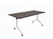 Table pliante Schaffenburg 140x80cm Chêne Logan 25mm Cadre Blanc