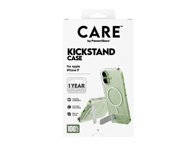 PanzerGlass CARE by Kickstand Case Transparent w. MagSafe iPhone