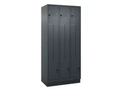 Z-garderobekast,HxBxD 1950x900x500mm,vak B 150/300mm,draaigrendel