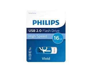 USB stick 2.0 Philips Vivid USB-A 16GB blauw - 3