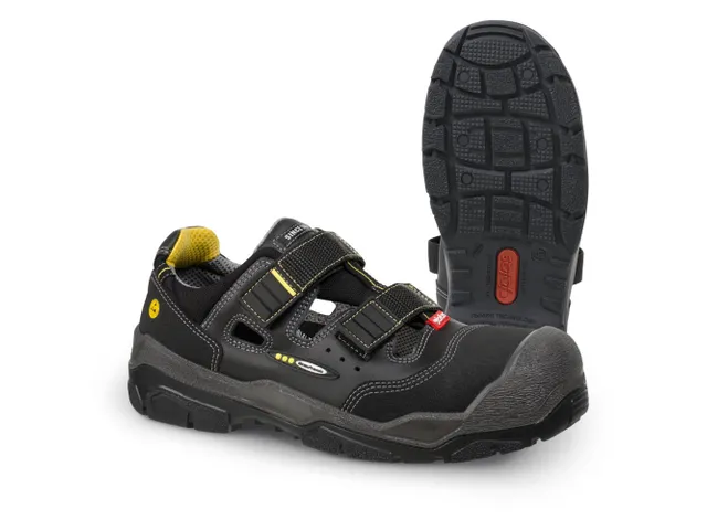 Sandales de sécurité Jalas 1518 Antislip+ S1P, SRC, ESD, noir, point