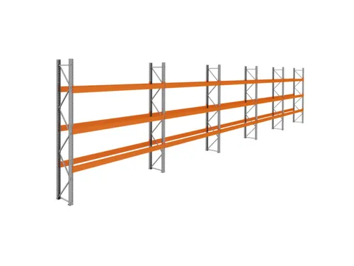 palletstelling,basis+4xaanbouw,HxBxD 3990x18600x750mm,vakl. 3400kg