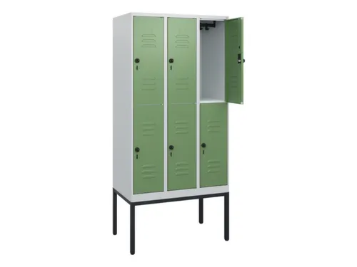 dubbeldekse locker,HxBxD 1950x900x500mm,3x2vak.,vak B 300mm