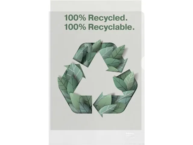 L-map 100 % gerecycleerd transparant 20 stuks