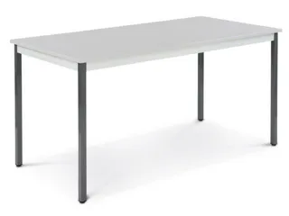 Tafel Vierkant 180x80 Cm Rechthoekig Frame Antraciet Blad Grijs - 1