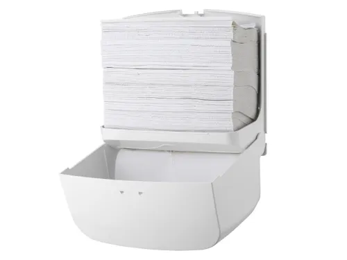 Handdoekdispenser Mini Wit Kunststof C-vouw Z-vouw