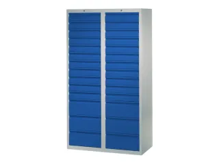 ladekast HxBxD 1800x1000x500mm 28laden RAL7035 front RAL5010 - 2