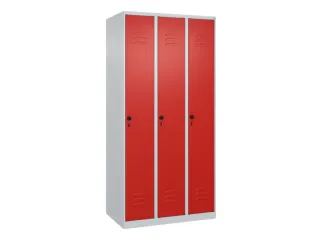 locker,HxBxD 1850x900x500mm,3vak,vak B 300mm,draaigrendel - 1