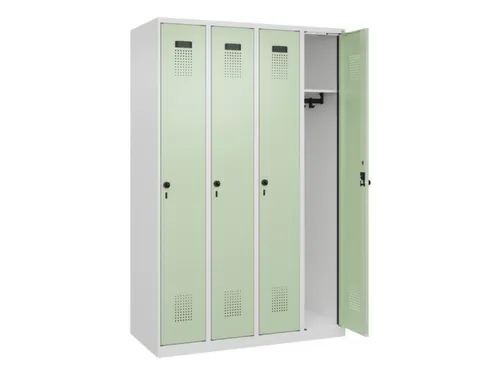 locker,HxBxD 1850x1200x500mm,4vak,vak B 300mm,draaigrendel