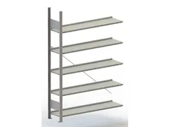 Dossier-inhaakstelling Aanbouw 1850x1006x336mm 5legborden Vaklast 80kg