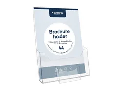Folderhouder Europel A4 met visitekaarthouder transparant