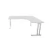 bureau in vrije vorm,HxBxD 740x1800x1600mm,vrije vorm,MP-lichtgrijs