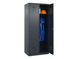 locker,HxBxD 1850x800x500mm,2vak,vak B 400mm,cil.-slot,staand op vloer - 1