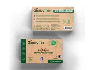 Gloovy Eco Duurzame Hygiëne Handschoen Blauw Maat L 20x100 stuks - 2