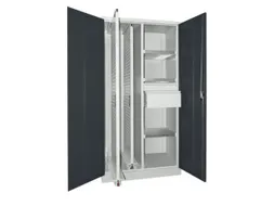 verticale kast,HxBxD 1950x1000x600mm,RAL7035,front RAL7016