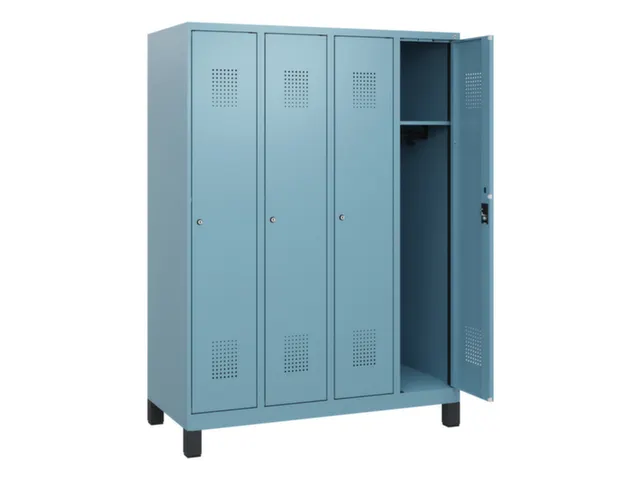 schoollocker,HxBxD 1630x1200x500mm,4vak,vak B 300mm,cil.-slot,voeten