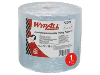 Poetsrol WypAll L20 2-laags 23,5x190m 500vel blauw 7300 - 2