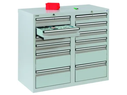 ladekast,HxBxD 900x1000x500mm,12lade(n),centr. vergrendeling