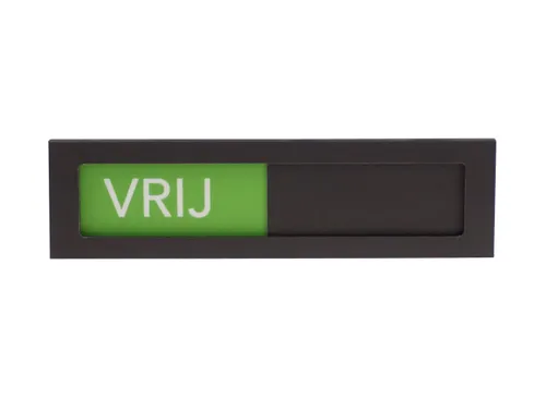 Premium Schuifbord Zwart Vrij Bezet Groen Rood 150x40mm