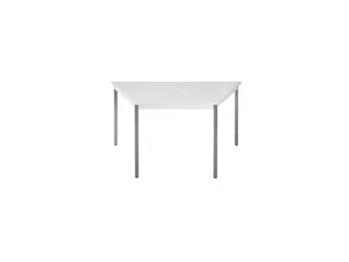 Tafel Trapeziumvormig 140x70 Cm Frame Antraciet Blad Lichtgrijs