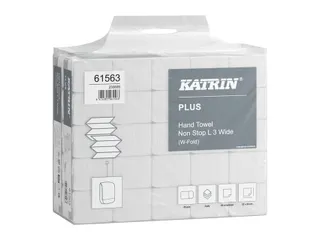 Handdoek Katrin Plus w-vouw 3-laags 240x320mm 25x90 vel wit 61563 - 2