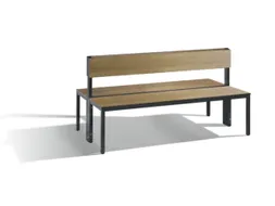 omkleedbank,HxLxD 796x1500x760mm,HPL eiken-sereno,frame staal RAL7021