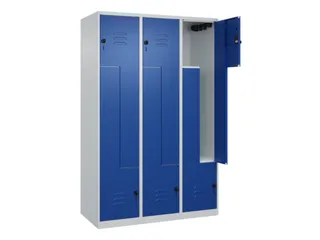 Z-garderobekast,HxBxD 1850x1200x500mm,vak B 200/400mm,draaigrendel - 2