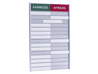 Aan- afwezigheidsbord voor 15 namen - 1