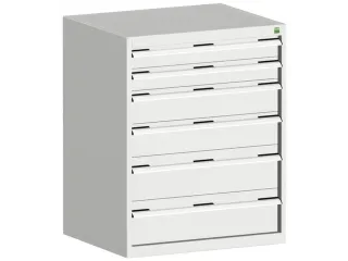 ladekast HxBxD 1000x800x650mm 6laden romp RAL7035 front RAL7035 - 1