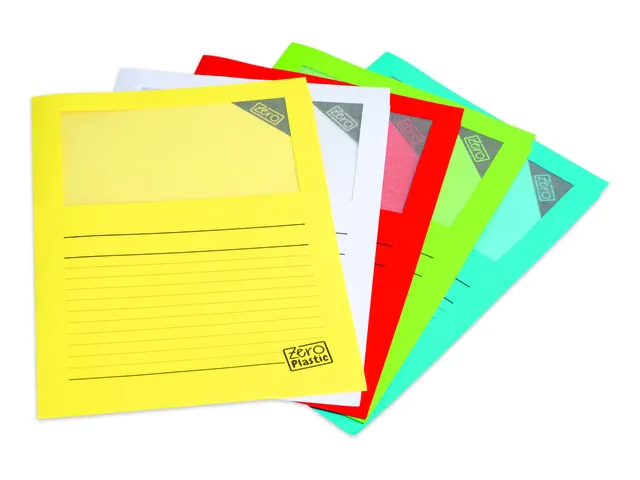 Pochettes en L Elco Zero recyclables A4 assorties, 50 pieces