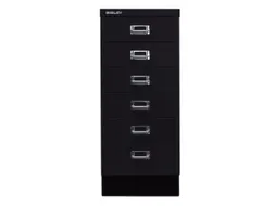 kantoor-ladekast HxBxD 670x279x380mm 6 laden romp + front zwart