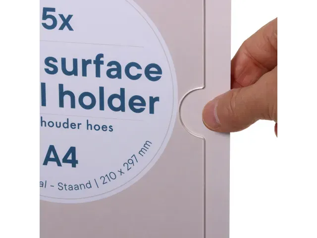 Zelfklevende Posterhouder A4 Multi-Surface Voor Glad set van 5 stuks