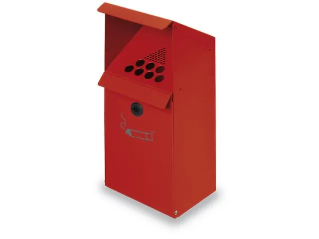 Wandasbak 3.7 liter 410x180x150mm Schuine Afdekking Rood