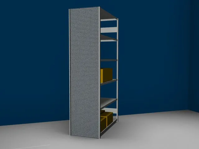 paroi latérale,p. rayonnage sans boulons,HxP 2500x800mm,galvanisé