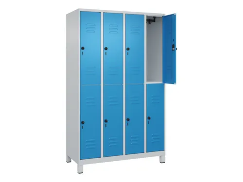 dubbeldekse locker,HxBxD 1950x1200x500mm,4x2vak.,vak B 300mm