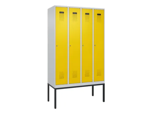 locker,HxBxD 2120x1200x500mm,4vak,vak B 300mm,cil.-slot,voetonderstel