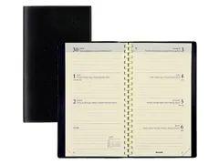 Agenda 2027 Brepols Interplan Calpe spirale 7 jours/2 pages noir