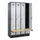 locker met bank,HxBxD 1950x1200x815mm,4vak,vak B 300mm,draaigrendel