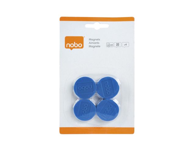 Magneet Nobo 30mm 700gr blauw | NoboWhiteboard.be