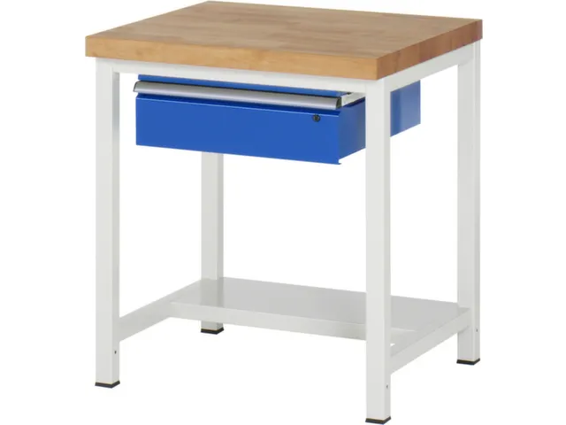 werkbank,HxBxD 840-1040x750x900mm,beukblad,draagverm. 1250kg,4voeten
