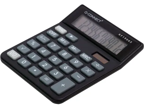 Q-CONNECT bureaurekenmachine KF19065 12 cijfers Zwart