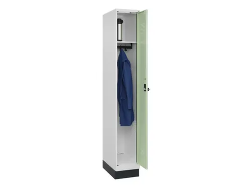 locker,HxBxD 1950x300x500mm,1vak,vak B 300mm,draaigrendel,sokkel