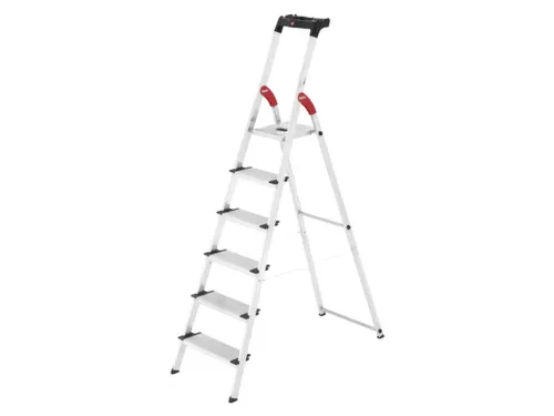 veiligheidsladder,eenzijdig,6 XXL treden,Stand H 1,28m,balk L 2,09m