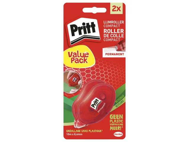 Lijmroller Pritt Compact Permanent Blister 2e halve prijs