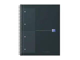 Spiraalblok Oxford International Notebook A4+ ruit 5x5mm Zwart - 1