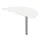 aanbouwtafel,i.h.v.,HxBxD 720-840x1200x600mm,halfrond,Bl-wit