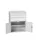ladekast HxBxD 1000x800x550mm 3laden 2deuren RAL7035 front RAL7035