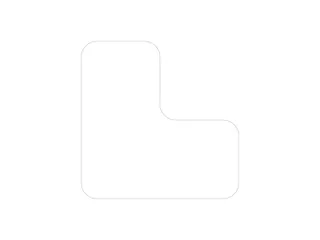 plaksymbool,L-vorm,markering HxB 100x100mm,PVC,wit - 1