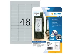 HERMA 4097 Zilver folie-etiketten A4 45,7x21,2mm Glossy 1200 stuks